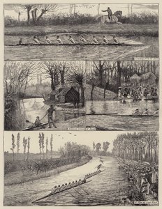 La course de bateaux universitaires - Percy Macquoid